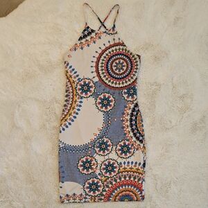 Parvenue Multicolor Patterned Dress